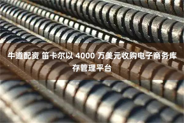 牛道配资 笛卡尔以 4000 万美元收购电子商务库存管理平台