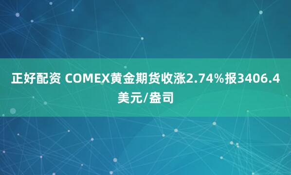正好配资 COMEX黄金期货收涨2.74%报3406.4美元/盎司